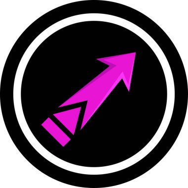 ok işareti simgesi, vektör çizimi 