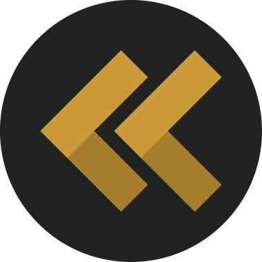 Sol ok simgesi, vektör illüstrasyonu