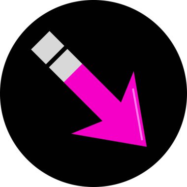 ok işareti simgesi, vektör çizimi 