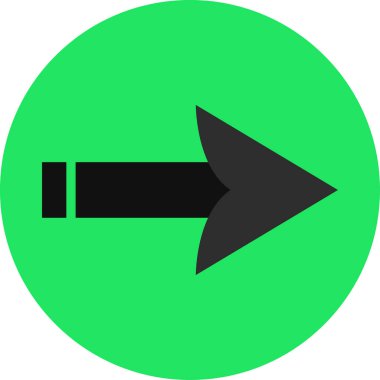 ok işareti simgesi, vektör çizimi 