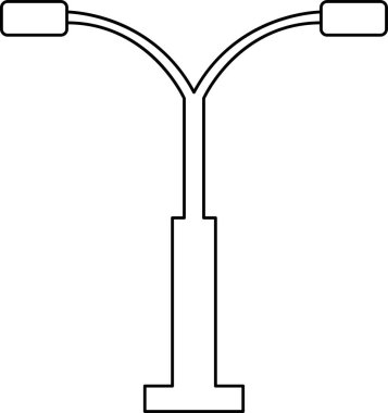 Sokak lambası simgesi, vektör illüstrasyonu