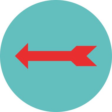 düz biçim vektör illüstrasyonunda kırmızı ok simgesi