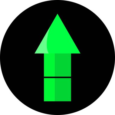 ok yukarı simgesi, vektör illüstrasyonu