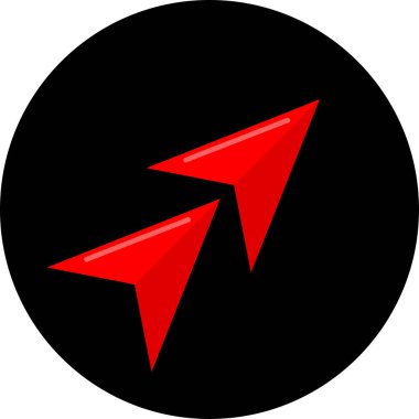 ok işareti simgesi, vektör çizimi 