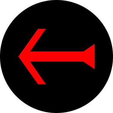 düz biçim vektör illüstrasyonunda kırmızı ok simgesi