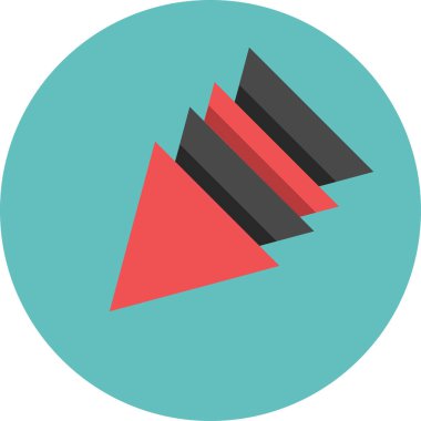 Basit ok simgesi vektör illüstrasyonu