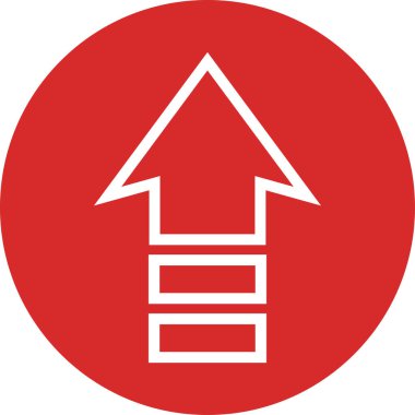 ok yukarı simgesi, vektör illüstrasyonu