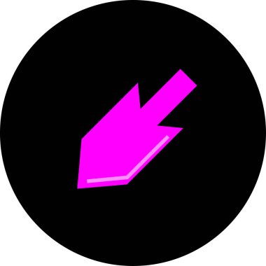 ok işareti simgesi, vektör çizimi 