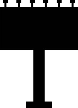 Sunum için boş reklam panosu vektör simgesi