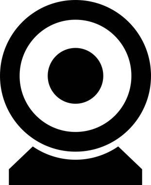 Beyaz arka plan üzerinde izole web kamera simgesi