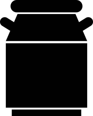 Beyaz arkaplanda izole edilmiş süt kutusu simgesi. 