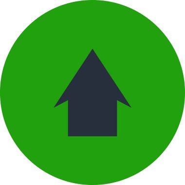 ok yukarı simgesi, vektör illüstrasyonu