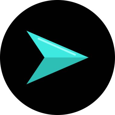 Sağ Ok simgesi, vektör illüstrasyonu