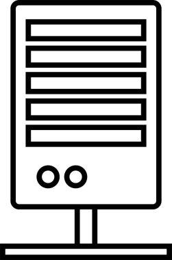 sunucu veritabanı ikon vektör illüstrasyonu