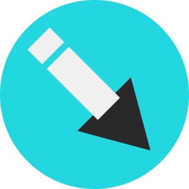 eğik ok simgesi, vektör illüstrasyonu