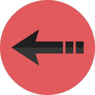 düz biçim vektör illüstrasyonunda siyah ok simgesi