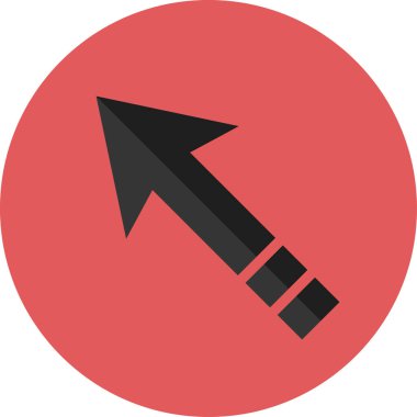 düz biçim vektör illüstrasyonunda siyah ok simgesi