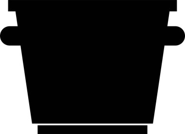 Mutfak çömleği simgesi beyaz arkaplanda izole edilmiş düz stil. 