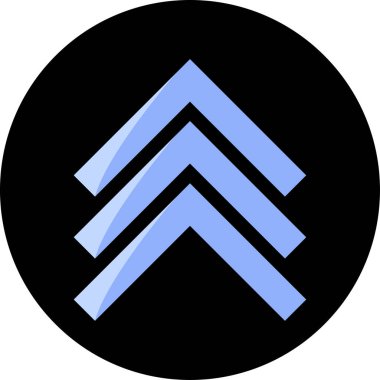 ok yukarı simgesi, vektör illüstrasyonu