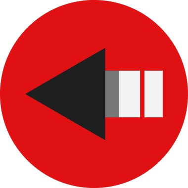 Sol ok simgesi, vektör illüstrasyonu