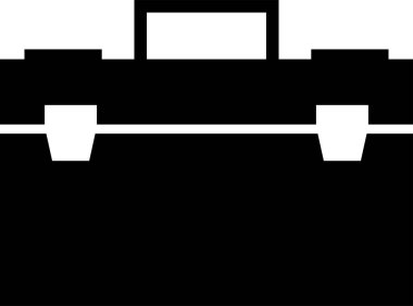 Evrak çantası Satırı Simge Vektörü İllüstrasyonu