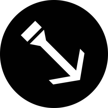 eğik ok simgesi, vektör illüstrasyonu