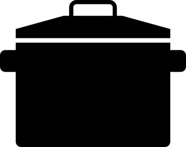 Mutfak çömleği simgesi beyaz arkaplanda izole edilmiş düz stil. 