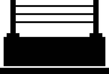 Boks ringi ikon vektör illüstrasyonu 