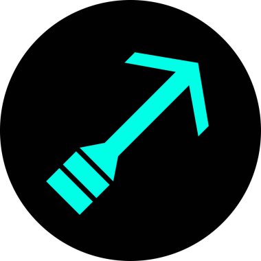 eğik ok simgesi, vektör illüstrasyonu