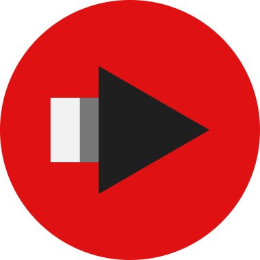 Sağ Ok simgesi, vektör illüstrasyonu