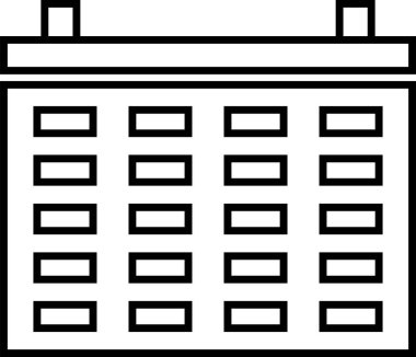 Takvim simgesi beyaz arkaplanda izole edildi