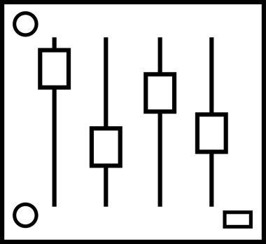 dj karıştırıcı simgesi vektör çizimi