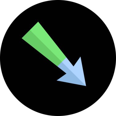 ok basit web simgesi, vektör illüstrasyonu 