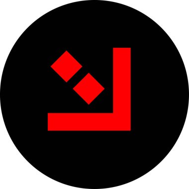 düz biçim vektör illüstrasyonunda kırmızı ok simgesi