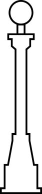Sokak lambası simgesi, vektör illüstrasyonu