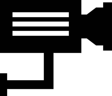 Bir dizi CCTV ikonu. Ev güvenlik kameraları simgeleri.