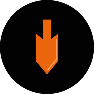 ok basit web simgesi, vektör illüstrasyonu 