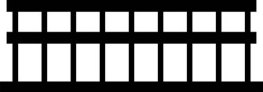 ahşap köprü simgesi vektör illüstrasyonu