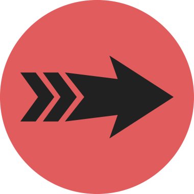 düz biçim vektör illüstrasyonunda siyah ok simgesi