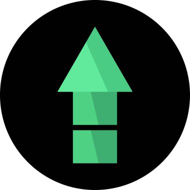 ok yukarı simgesi, vektör illüstrasyonu