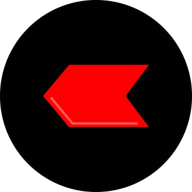 düz biçim vektör illüstrasyonunda kırmızı ok simgesi