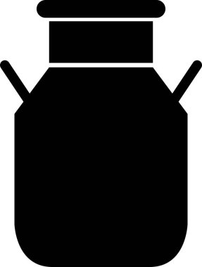 Beyaz arkaplanda izole edilmiş süt kutusu simgesi. 