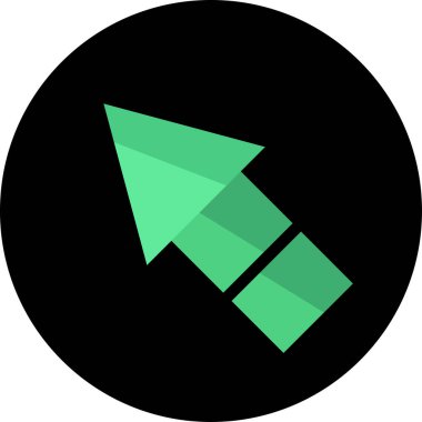 ok basit web simgesi, vektör illüstrasyonu 