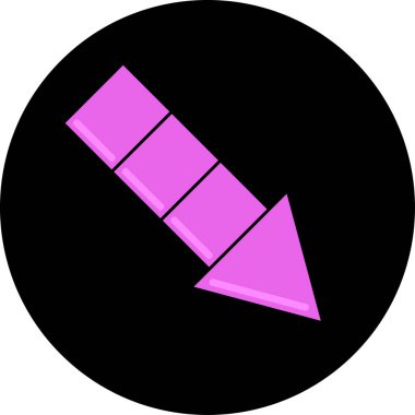 ok basit web simgesi, vektör illüstrasyonu 