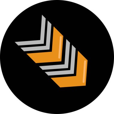 eğik ok simgesi, vektör illüstrasyonu