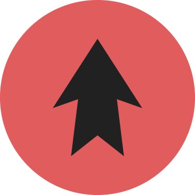 düz biçim vektör illüstrasyonunda siyah ok simgesi