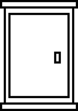 Kapı simge tasarlamak vektör