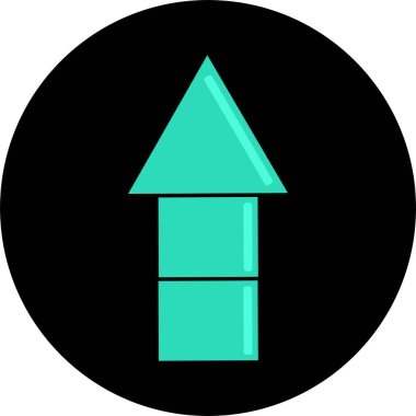 ok yukarı simgesi, vektör illüstrasyonu