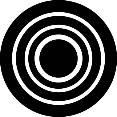 beyaz arkaplanda izole edilmiş düz biçimli hedef simgesi. 