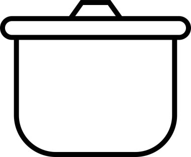 Mutfak çömleği simgesi beyaz arkaplanda izole edilmiş düz stil. 